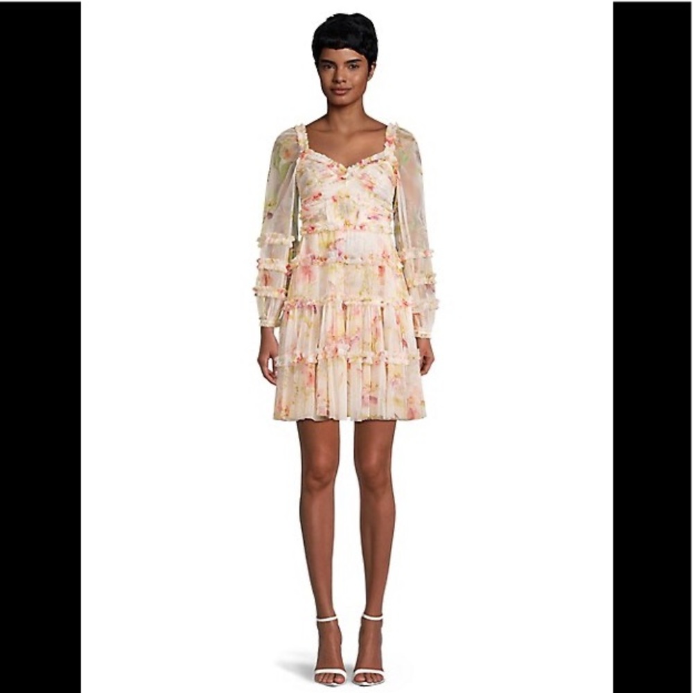 Needle & Thread Iris Bloom Ruffled Tulle Mini Dress - Picture 6 of 7